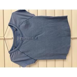 American eagle blue cropped babydoll tee size Large